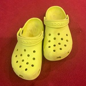 Boy’s Size 12 Lime Yellow Authentic Crocs GUC
